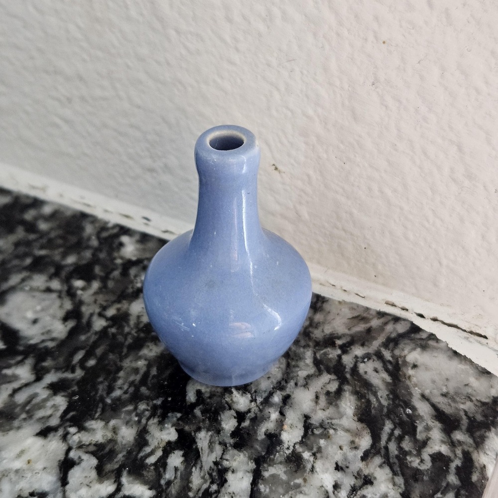 Tiny‎ Blue Bud Vase Made in England